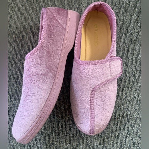 Foamtreads Jewel 2 Dusty Rose Womens Embossed Velour Slipper Size 8.5 M - Picture 9 of 12